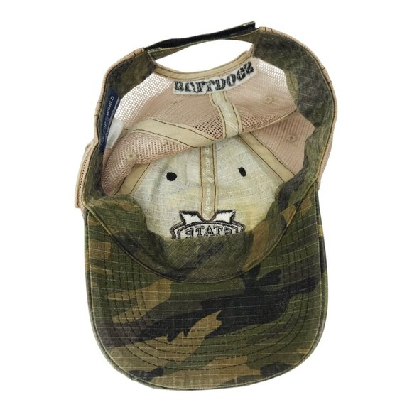 Mississippi State Bulldogs Strapback Cap Hat Logo Patch Distressed Camo Mesh TOW - Picture 5 of 14